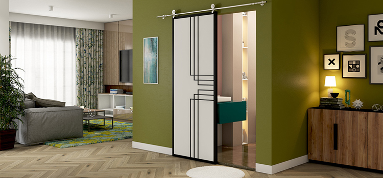 sliding bathroom door installation in Aventura